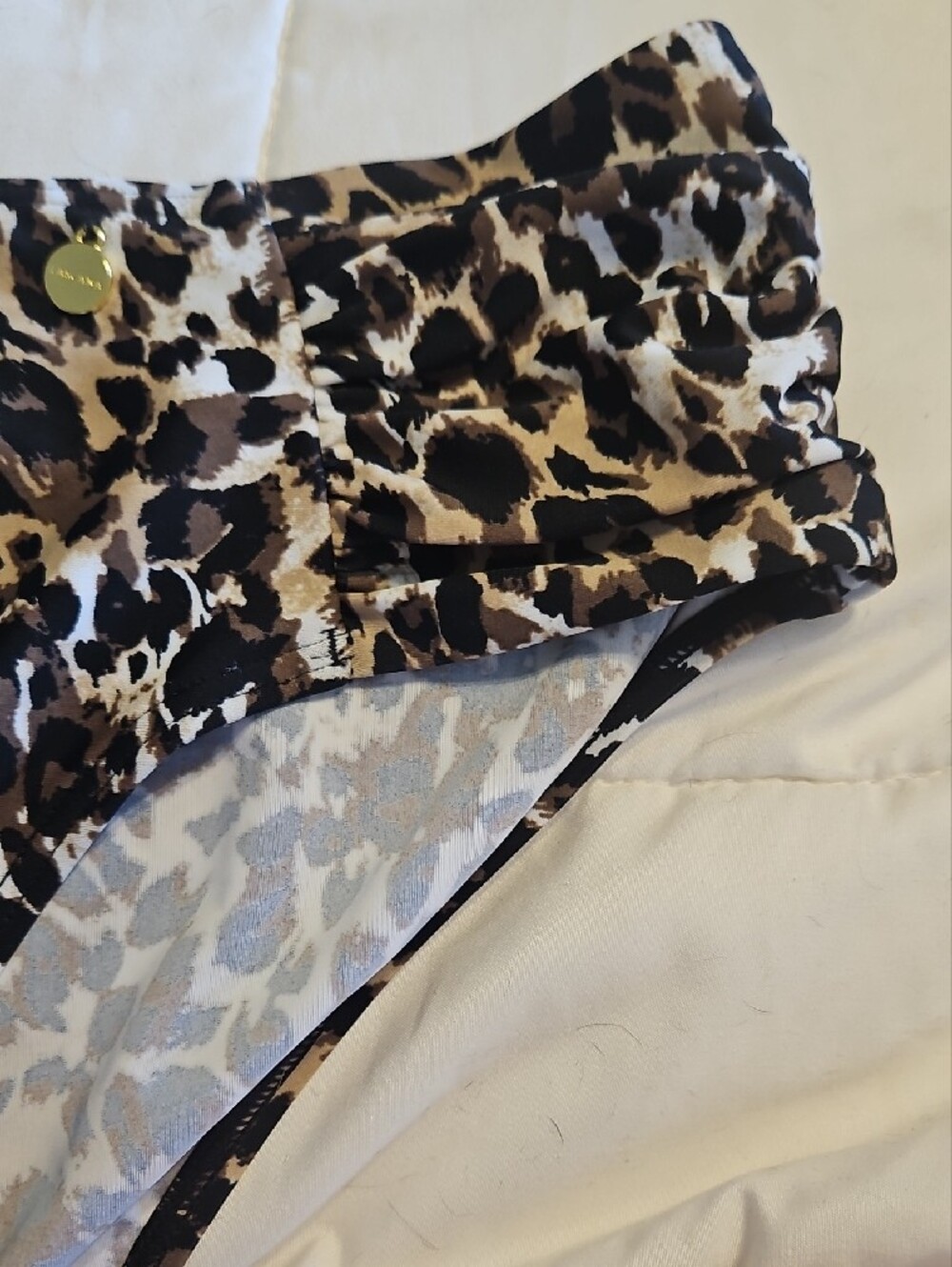 Leopard Print Women’s Bikini Set - Brown & Black - Picture 3 of 6